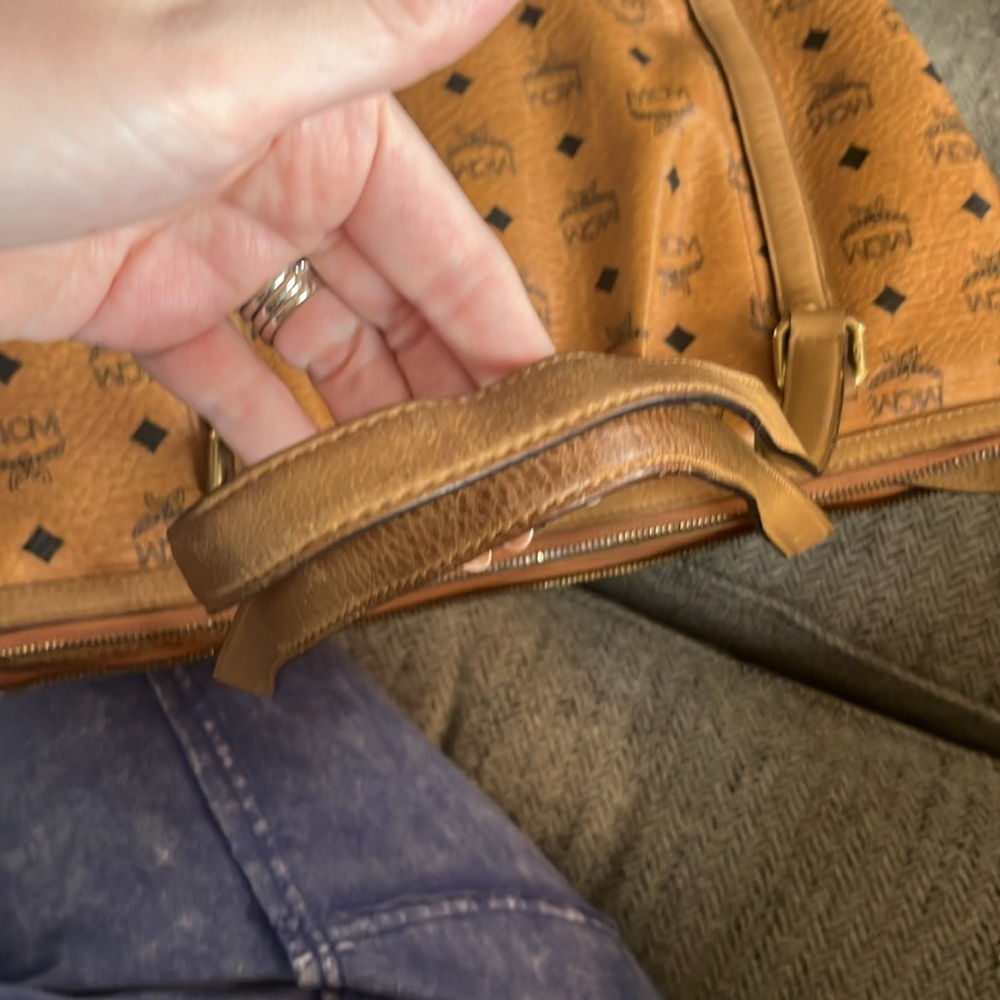 MCM Tan Leather Tote Bag - Picture 5 of 7